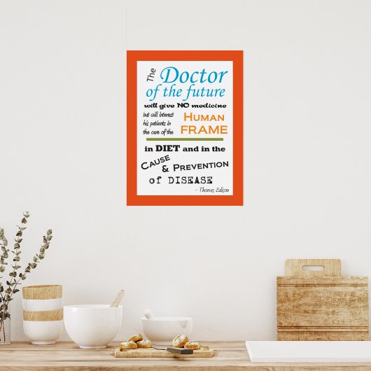 Thomas Edison Doctor of Future Poster Customize (Küche)