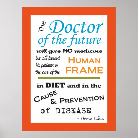 Thomas Edison Doctor of Future Poster Customize (Vorne)