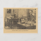 Thomas Edison in seinem Labor Postkarte (Vorderseite)