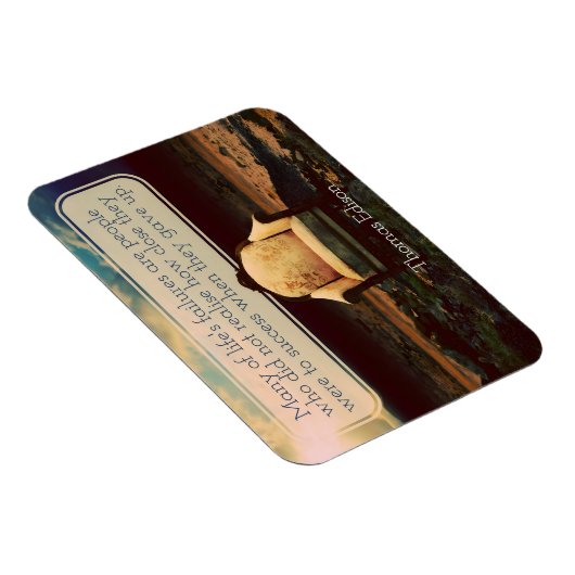 Thomas Edison Inspirational Zitat "Failures" Magnet (Rechte Seite)
