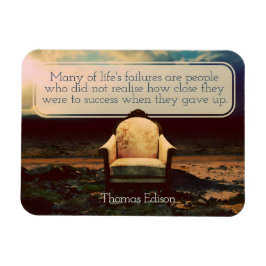 Thomas Edison Inspirational Zitat "Failures" Magnet