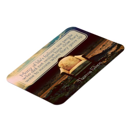 Thomas Edison Inspirational Zitat "Failures" Magnet (Linke Seite)