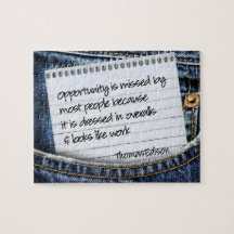 Thomas Edison Inspirational Zitat "Gelegenheit"