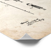 Thomas Edison Light Bulb Patent - Old Look Poster (Ecke)