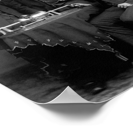 Thomas Edison mit seinem Phonograph Poster (Ecke)