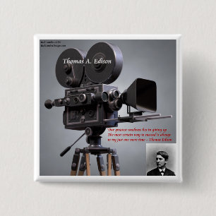 Thomas Edison "Noch einmal" Zitat Button