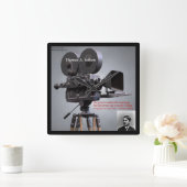Thomas Edison "One more time" Zitat Wall Clock Quadratische Wanduhr (Zuhause)
