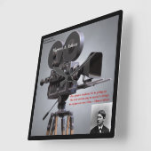 Thomas Edison "One more time" Zitat Wall Clock Quadratische Wanduhr (Winkel)