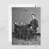 Thomas Edison Postkarte (Vorne/Hinten)