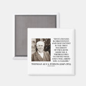 Thomas Edison Restless Disease Progress Magnet (Vorderseite/Rückseite)