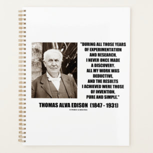Thomas Edison Results Invention Pure Simple Quote Planer