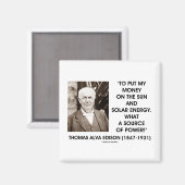 Thomas Edison Sun Solar Energy Source of Power Magnet (Vorderseite/Rückseite)