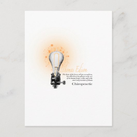 Thomas Edison T-Shirt Postkarte (Vorderseite)