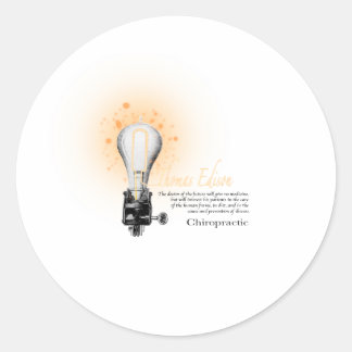 Thomas Edison T-Shirt Runder Aufkleber