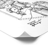 Thomas Edison Telegraph Patent Poster (Ecke)