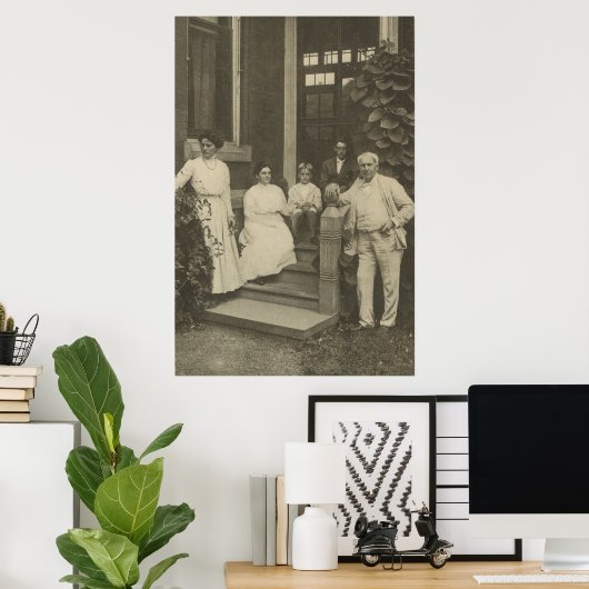 Thomas Edison und Family Poster (Heimbüro)