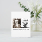 Thomas Edison verdankt seinen Erfolg nie einer Uhr Postkarte (Stehend Vorderseite)