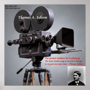 Thomas Edison "Versuchen Sie zu Erfolg" Zitat Post Poster
