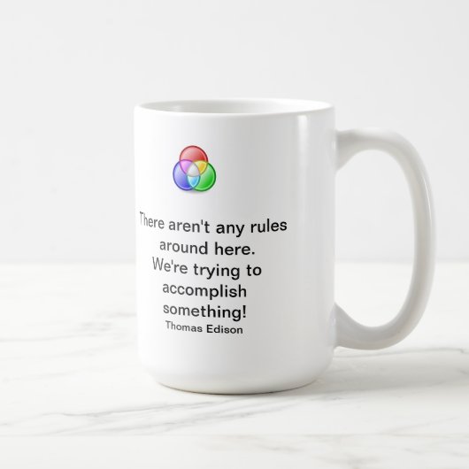 Thomas Edison Zitat Kaffeetasse (Rechts)