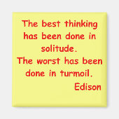 Thomas Edison Zitat Magnet (Vorne)