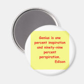 Thomas Edison Zitat Magnet (Vorderseite/Rückseite)