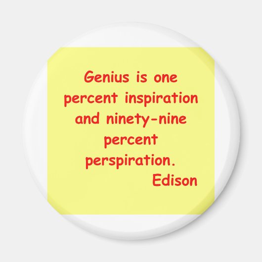 Thomas Edison Zitat Magnet (Vorne)