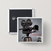 Thomas Edison Zitat "One More Time" Button (Vorne & Hinten)