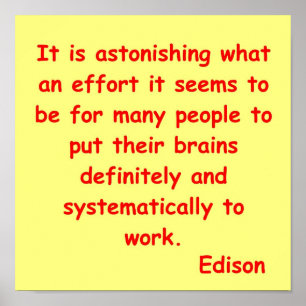 Thomas Edison Zitat Poster