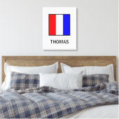Thomas Familienname Nautische Flagge Leinwanddruck (Insitu (Schlafzimmer))