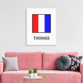 Thomas Familienname Nautische Flagge Leinwanddruck (Insitu (Wohnzimmer))