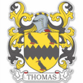 Thomas Familienwappen Aufkleber (Vorderseite)