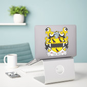Thomas Familienwappen Aufkleber (Laptop auf Schreibtisch)