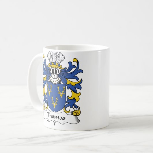 Thomas-Familienwappen Kaffeetasse (Vorderseite Links)