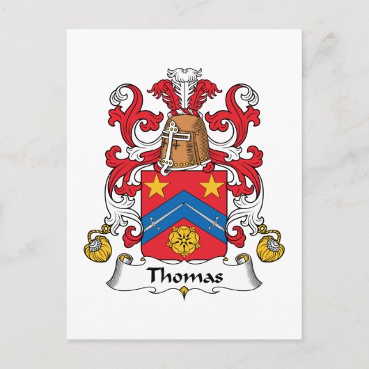Thomas Familienwappen Postkarte (Vorderseite)