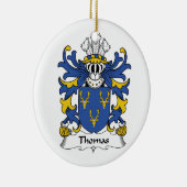 Thomas-Familienwappen-Verzierung Keramik Ornament (Rechts)