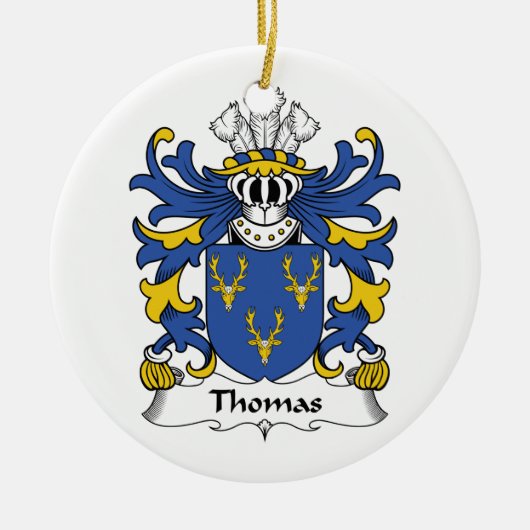 Thomas-Familienwappen-Verzierung Keramik Ornament (Vorne)