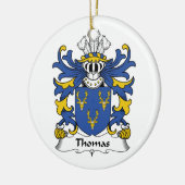 Thomas-Familienwappen-Verzierung Keramik Ornament (Links)
