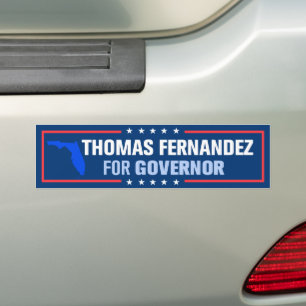 Thomas Fernandez für den Gouverneur von Florida Autoaufkleber