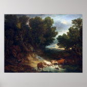 Thomas Gainsborough Der Wasserplatz Poster (Vorne)