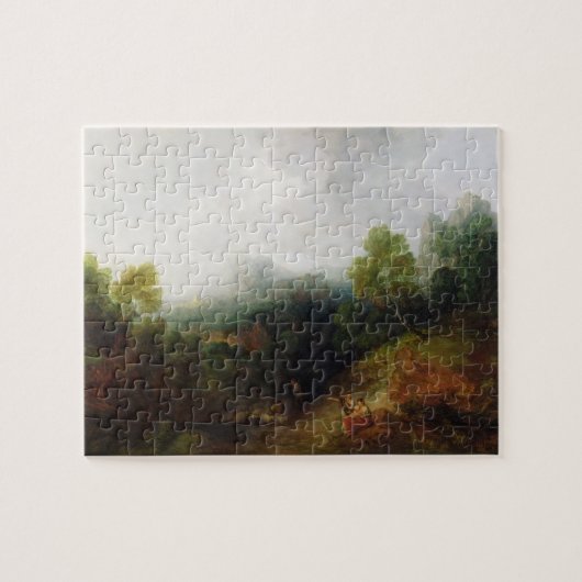 Thomas Gainsborough | ein Gebirgstal mit Rusti Puzzle (Horizontal)