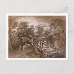 Thomas Gainsborough   Ein Waldbecken mit Felsen a Postkarte