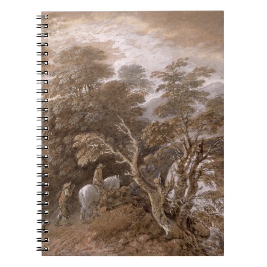 Thomas Gainsborough | ein Waldpool mit Felsen a Notizblock (Vorderseite)