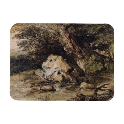 Thomas Gainsborough | Eine hügelige Landschaft mit Magnet (Horizontal)