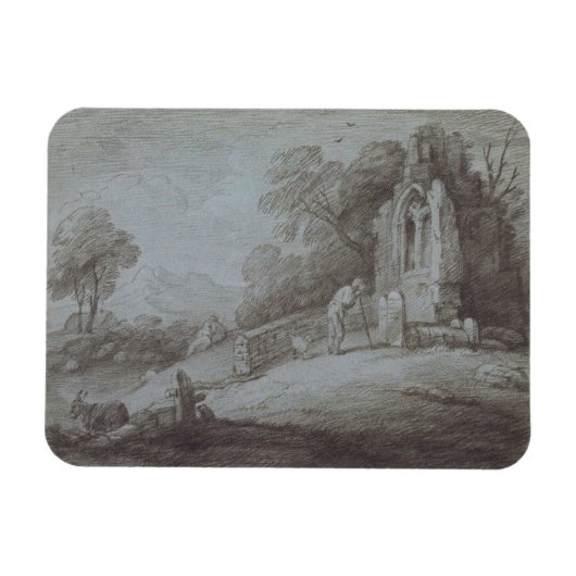 Thomas Gainsborough | Friedhof mit Schauplatz Magnet (Horizontal)