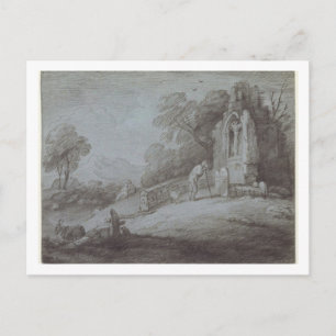 Thomas Gainsborough Friedhof mit Schauplatz Postkarte