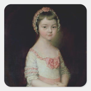 Thomas Gainsborough  Georgiana Spencer Quadratischer Aufkleber