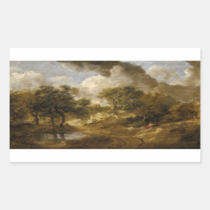 Thomas Gainsborough - Landschaft in Suffolk Rechteckiger Aufkleber
