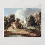 Thomas Gainsborough Landschaft mit Hütte Postkarte (Vorderseite)