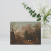 Thomas Gainsborough - Landschaft mit Milchmädchen Postkarte (Stehend Vorderseite)