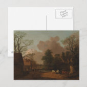 Thomas Gainsborough - Landschaft mit Milchmädchen Postkarte (Vorne/Hinten)